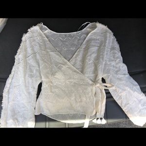 White long sleeve Zara blouse